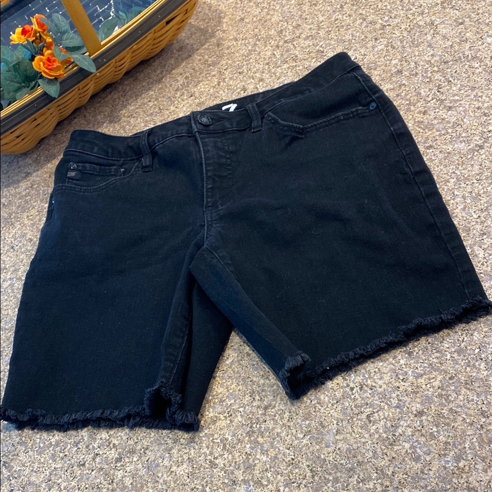 Seven7 Relaxed Bermuda Black Jean Shorts 6 with some Stretch